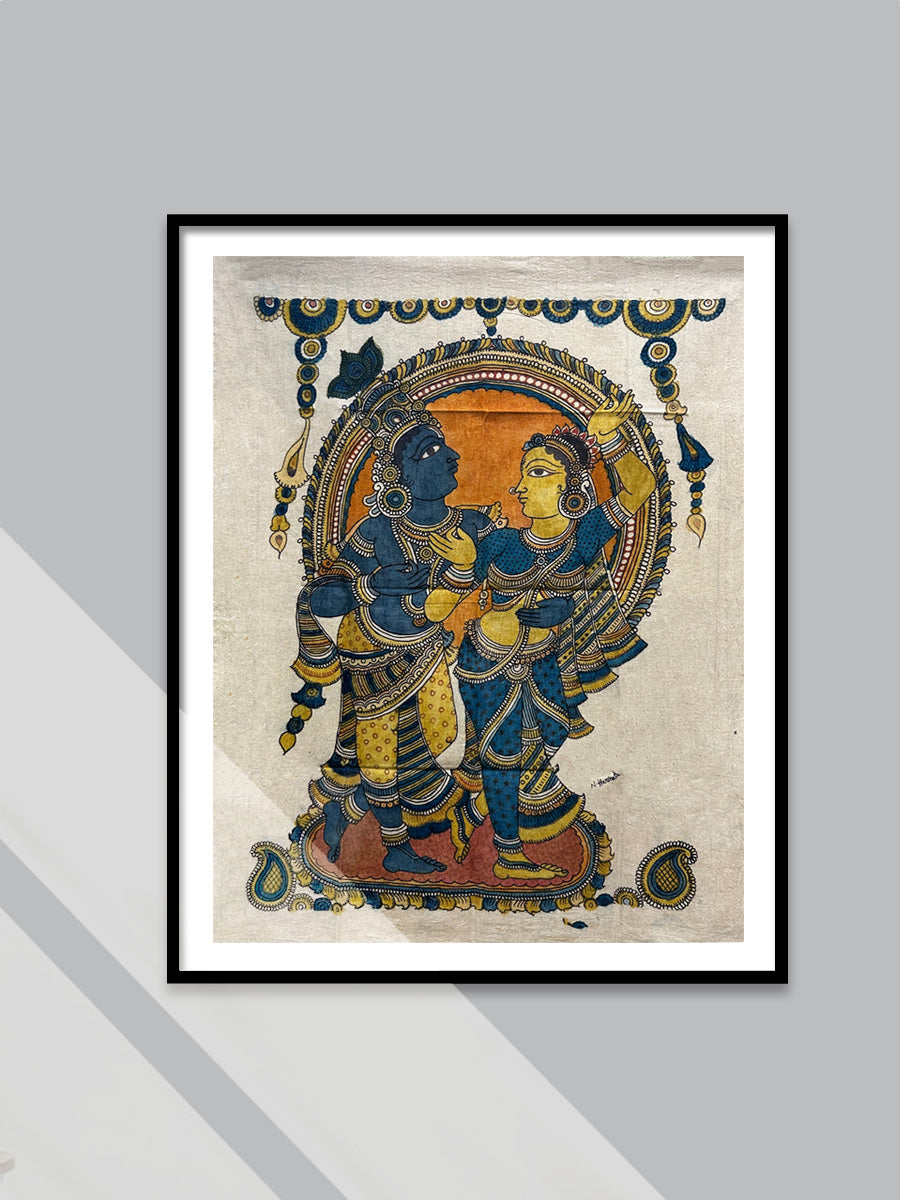 Shop Radha krishna: Kalamkari Painting by Harinath.N