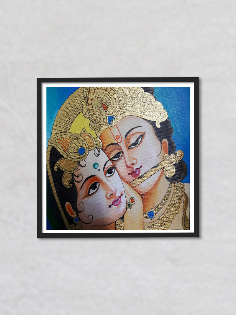 Radha krishna, Tanjore Painting by Sanjay Tandekar