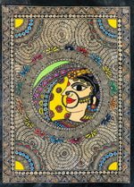 Buy Radiant Elegance - Feminine beauty in Madhubani, Madhubani Art by Ambika Devi