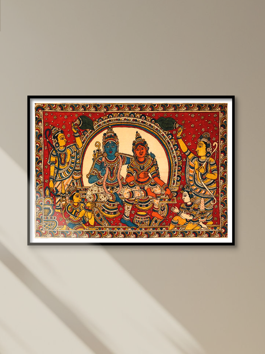 Rama-Pattabhishekam Kalamkari Painting by Siva Reddy