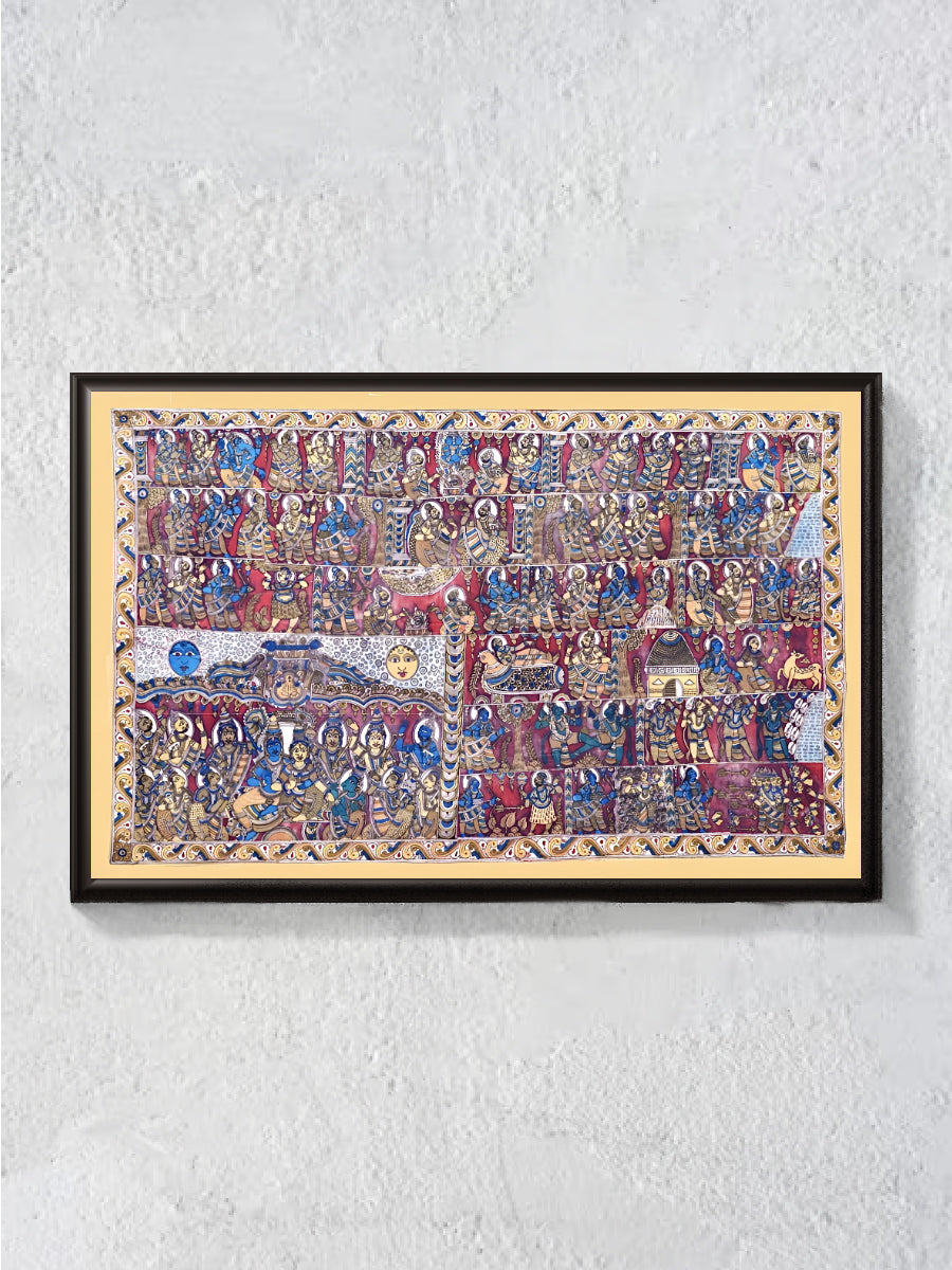 HandPainted Ramayana Kalamkari art for sale