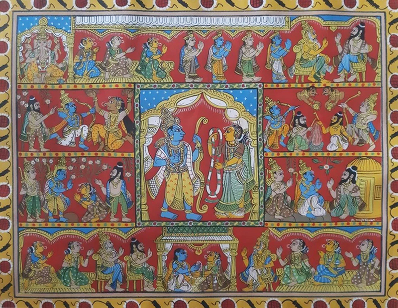 BUY Ramayanam: CHERIYAL SCROLL PAINTING