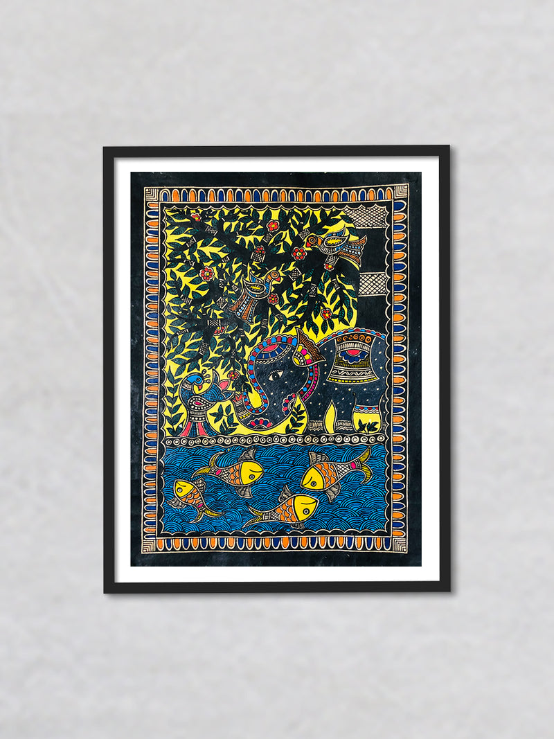 Realm of Harmony - Tapestry of Madhubani Art by Ambika Devi