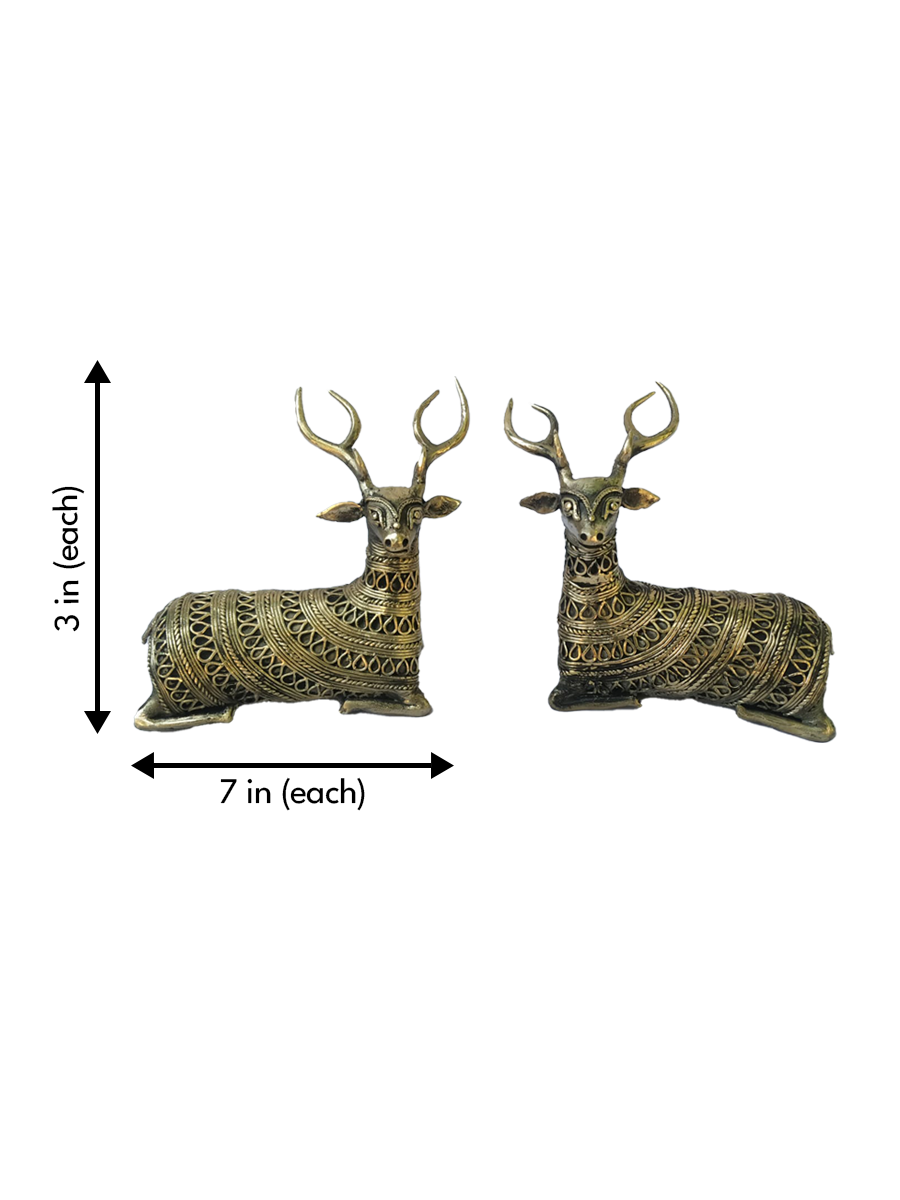 Reindeers in Dhokra artwork for sale