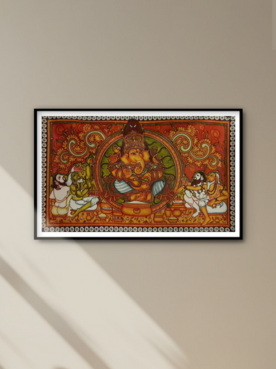 Representation of Lord Ganesha: Kerala Mural by Adarsh for Sale