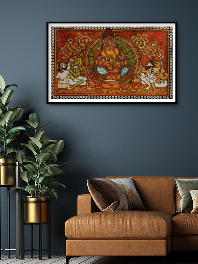 Buy Representation of Lord Ganesha: Kerala Mural by Adarsh