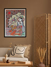 Order Online Representation of Lord Krishna with his flute: Madhubani by Vibhuti Nath at memeraki.com