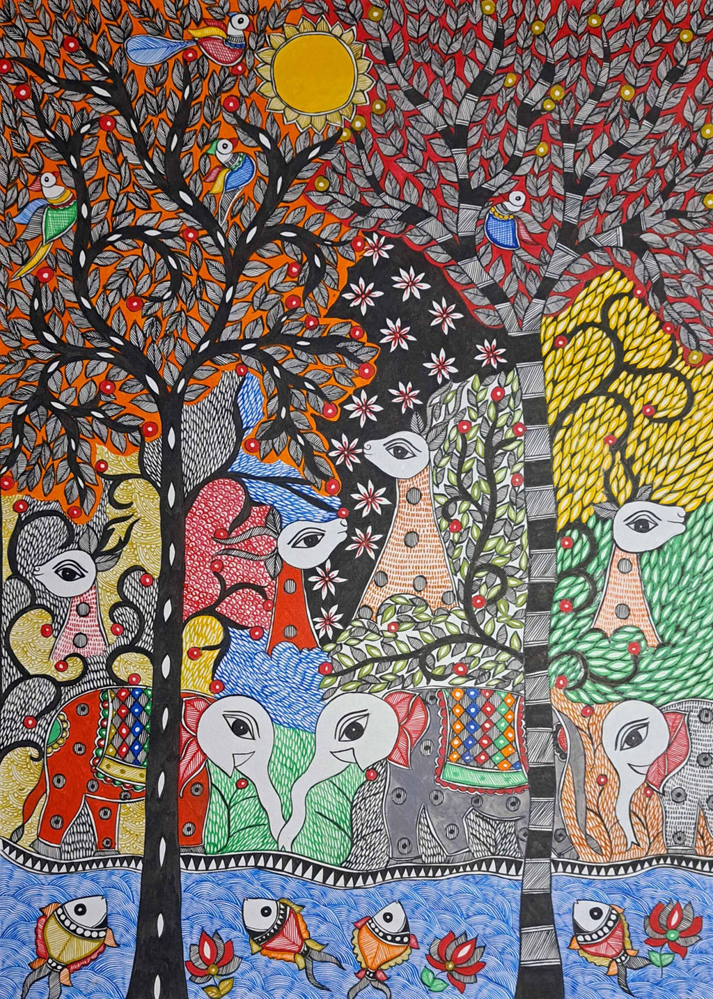 Buy Wildlife Madhubani Painting