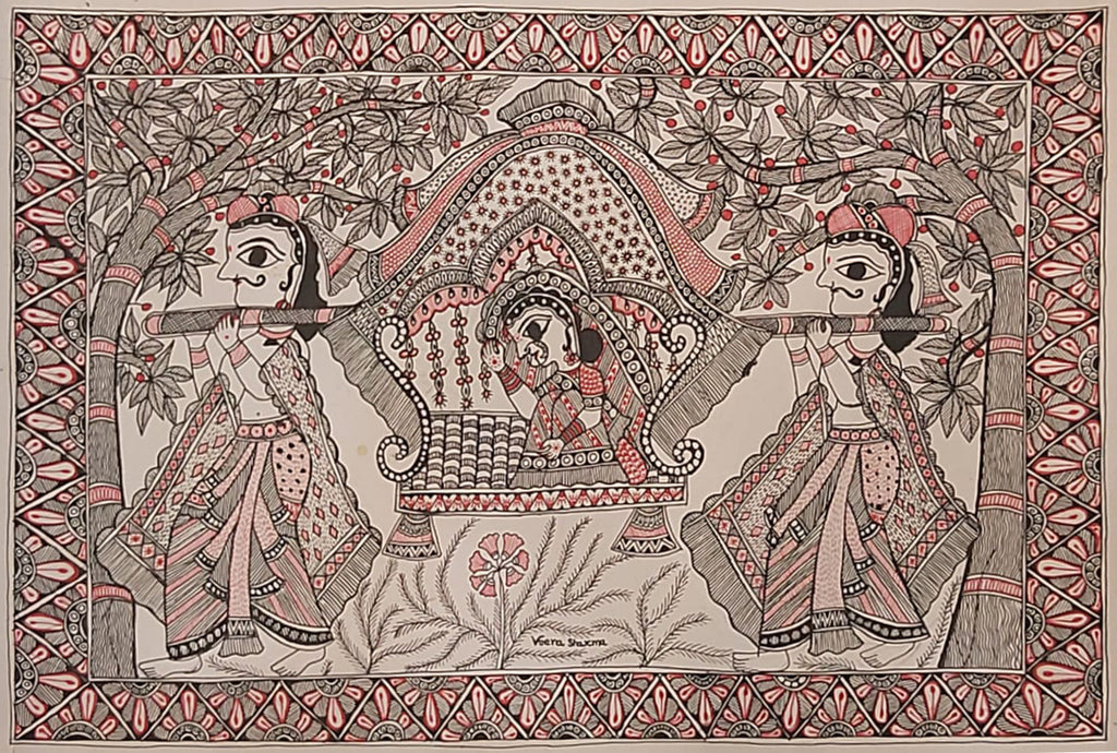 Palki Madhubani handmade Painting