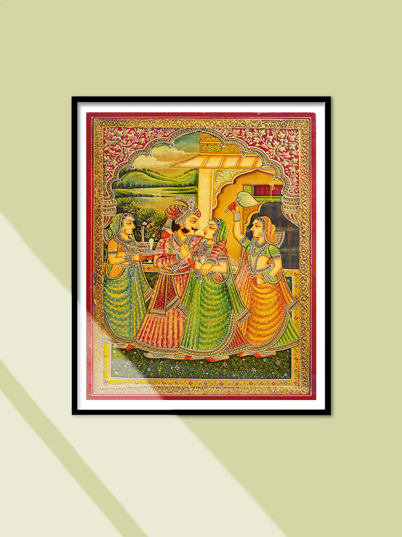 Shop Royal Couple in Usta Miniature by Pankaj Kumar