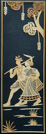 Buy Rural couple in Sikki Grass work by Suraj Kumar Sahu