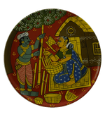 Buy Rural village scene in Cheriyal Wall Plates by Sai Kiran