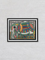 Sacred Grace - Divine splendor in Madhubani, Madhubani Art by Ambika Devi