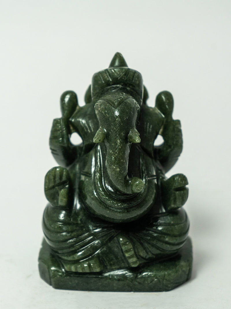 Sacred Splendor: The Divine Gemstone Carving of Lord Ganesh 