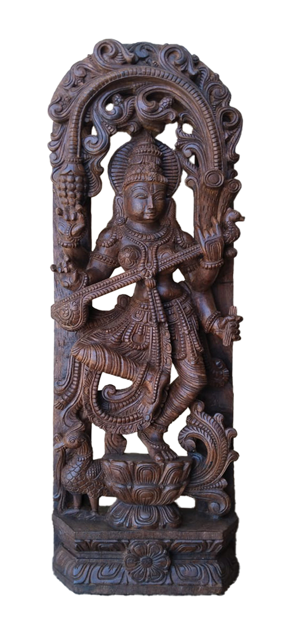 Saraswati  Handcrafted Woodwork for Sale