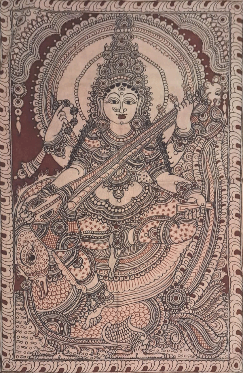 Buy Saraswati: Kalamkari by Sudheer