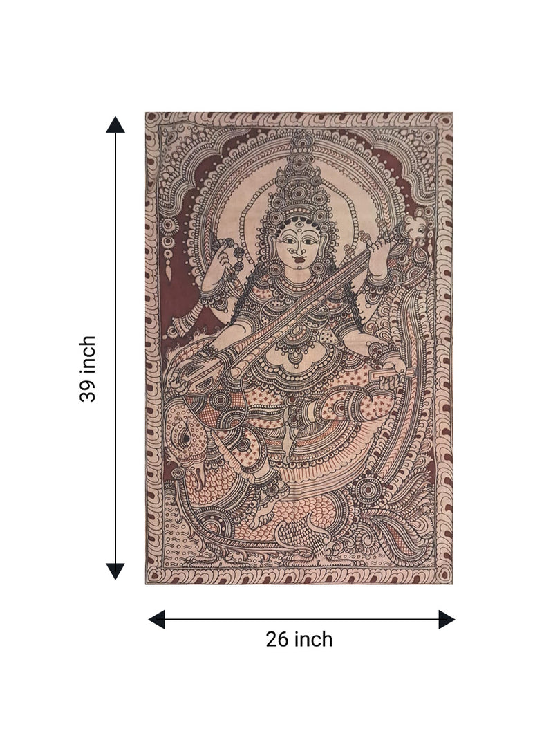 Saraswati: Kalamkari by Sudheer