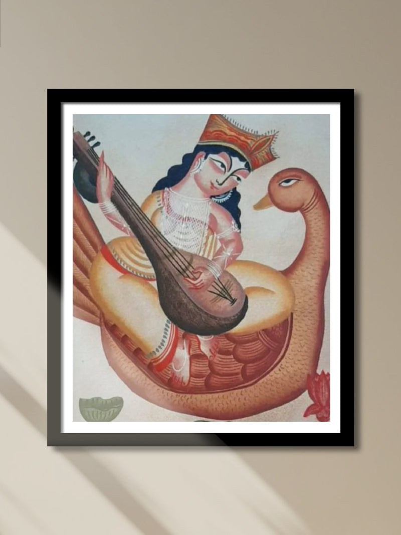 Shop Saraswati's Sanctuary: Kalighat Art by Bapi Chitrakar