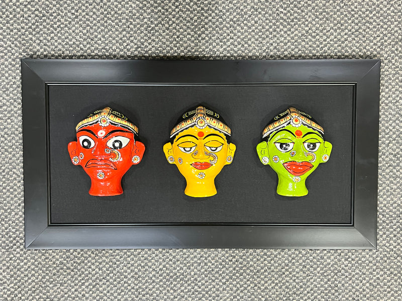 Sattvik, Tamsik and Rajsik - Cheriyal scroll masks