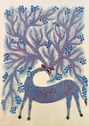 Buy Serene Deer in Bhil Painting by Geeta Bariya
