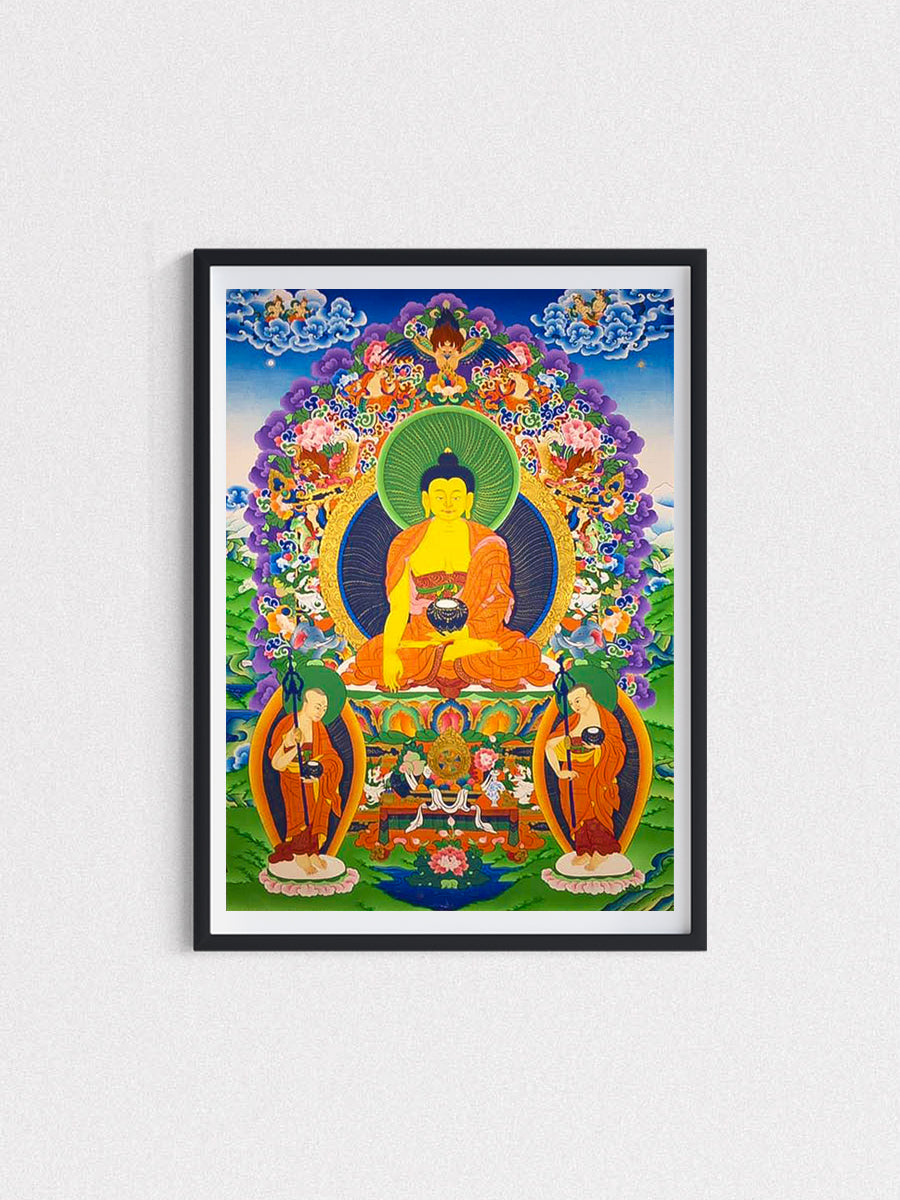 Shakyamuni in Thangka painting by Gyaltsen Zimba