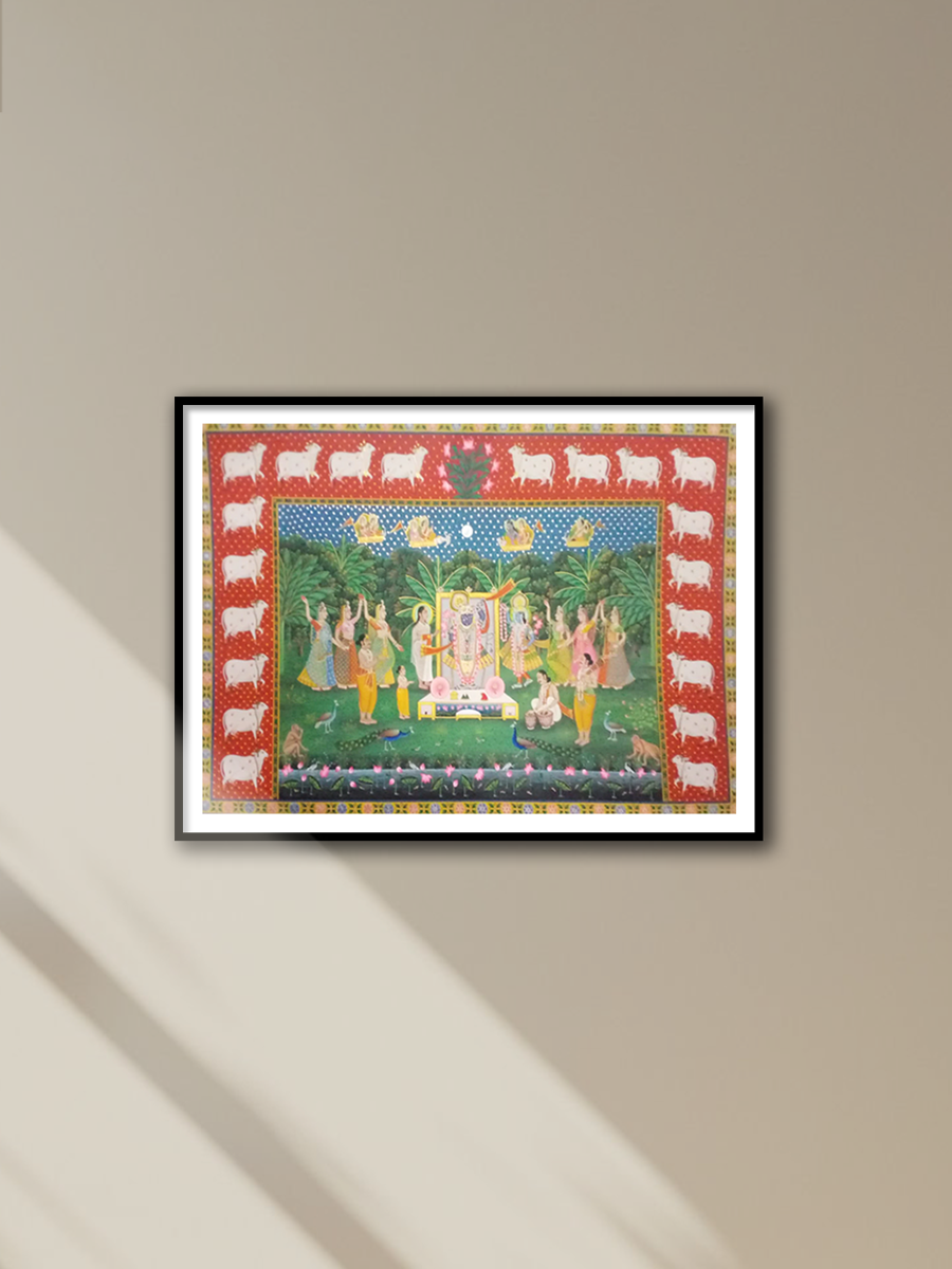 Shop Sharad Purnima Celebration: Pichwai Painting by Jayesh Sharma