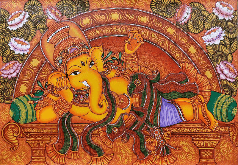 Buy Shayana Ganapati in Kerala Mural by Adarsh