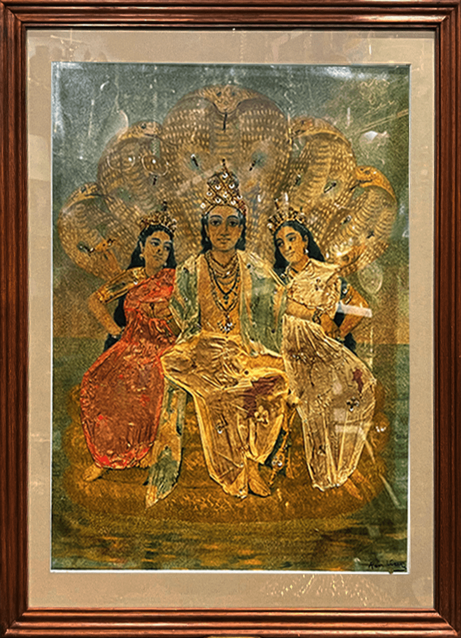 Shesh Narayan, Oleograph by Raja Ravi Varma 