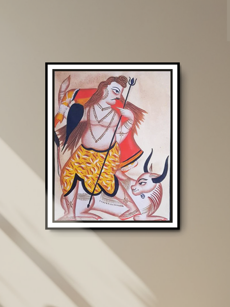 Shiva's Benevolence: Uttam Chitrakar's Kalighat Reverence