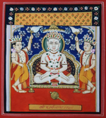 Shree Dharmnath Ji with Vajra in Pichwai by Shehzaad Ali Sherani 