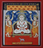 Buy Shree Kunthunath Ji with lanchan male goat: Pichwai by Shehzaad Ali Sherani