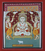 Buy Shree Rishabhnath with cow in Pichwai by Shehzaad Ali Sherani