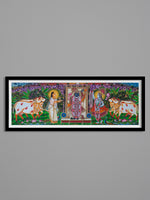 Shreenath Ji's Divine Splendor: Pankaj Kumar's Usta Miniature Painting