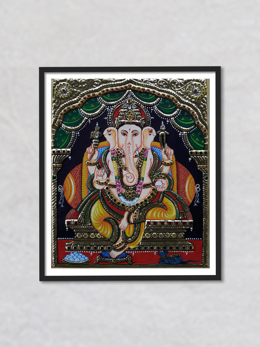 Shri Ganesha, Tanjore Art by Sanjay Tandekar