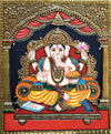 Buy Shri Ganesha, Tanjore Painting by Sanjay Tandekar