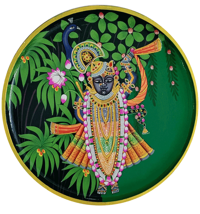 Buy Pichwai Plate Of Shrinathji- Religious Art