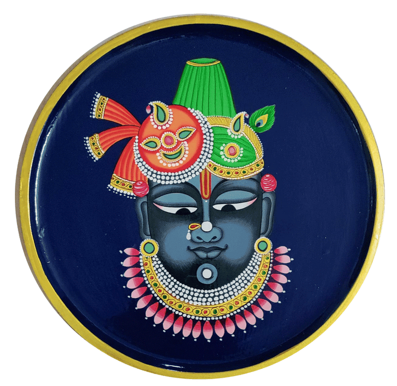 Buy Shrinathji Plate in Pichwai by Dinesh Soni