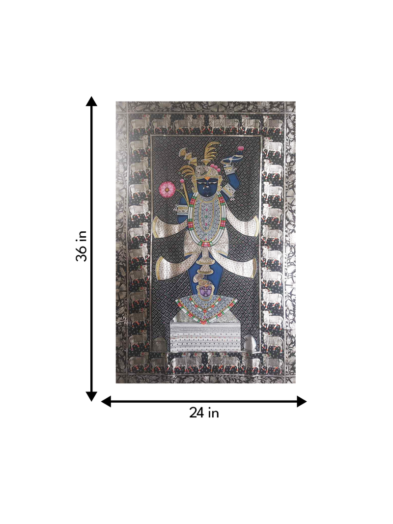 Shrinathji’s Elegance: Pichwai Painting by Jayesh Sharma