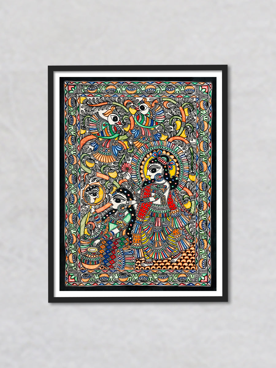 Sisterhood, Madhubani painting by Ambika devi