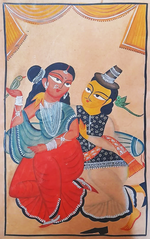 Soulful Admiration: Uttam Chitrakar’s Kalighat Couple