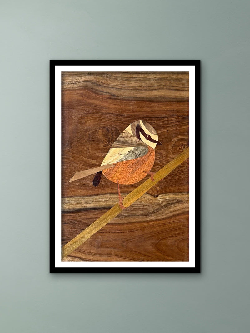 Buy Sparrow in Wood Inlay by Mohan Kumar