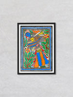 Spiritual Awakening, Madhubani Painting by Ambika Devi