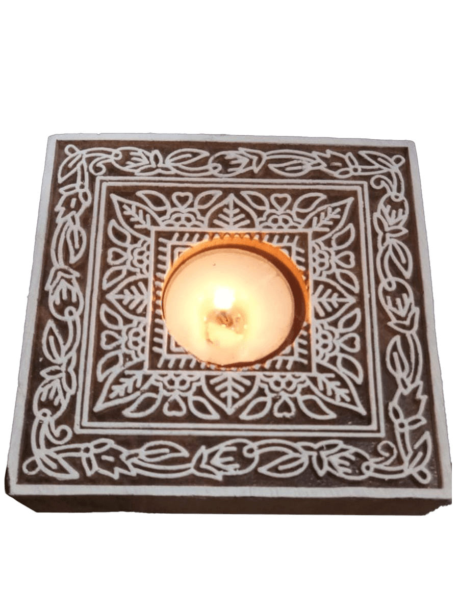 Shop for Square diya art by Vikas Singh at memeraki.com