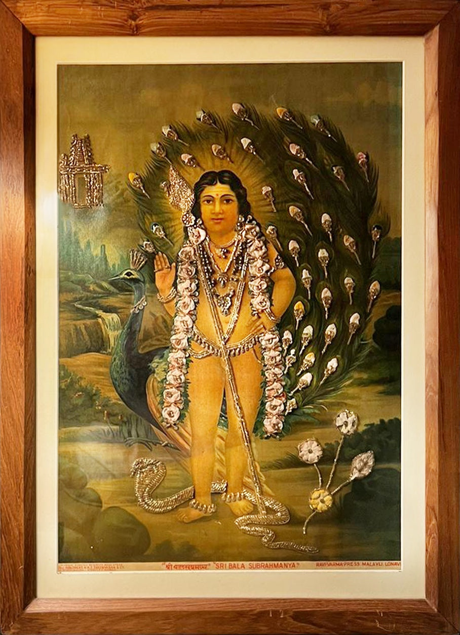 Shop Sri Bala Subramanya / Kartikeya Oleograph by Raja Ravi Verma