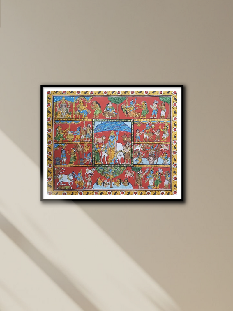 SHOP Story of Shri Krishna : CHERIYAL SCROLL PAINTING