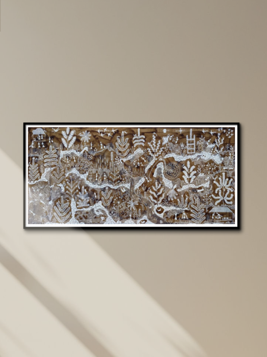 Story of the Mahadev : Warli Painting by Anil Wangad