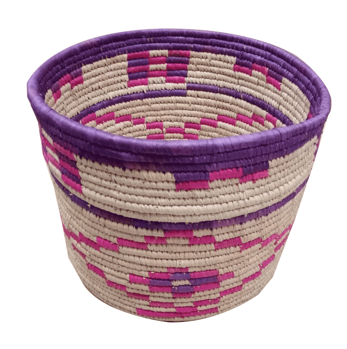 Buy Horizontal stripped Basket In Sabari Grass work By Dipali Mura