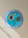 Shop Sunflower motif on plate in Blue pottery