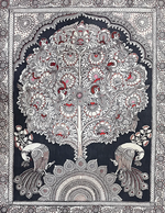 Symphony of Blooms:Kalamkari painting by Sudheer