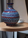 Shop The Enchanting Crimson Azure Pot, Blue Pottery By Gopal Saini